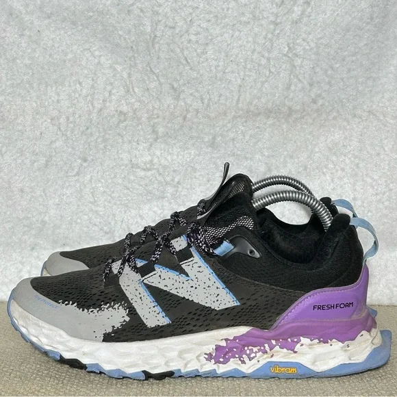 New Balance Womens Blk/Purple Fresh Foam Hierrro V5 Trail Running Shoes SZ 9.5 - Picture 2 of 11
